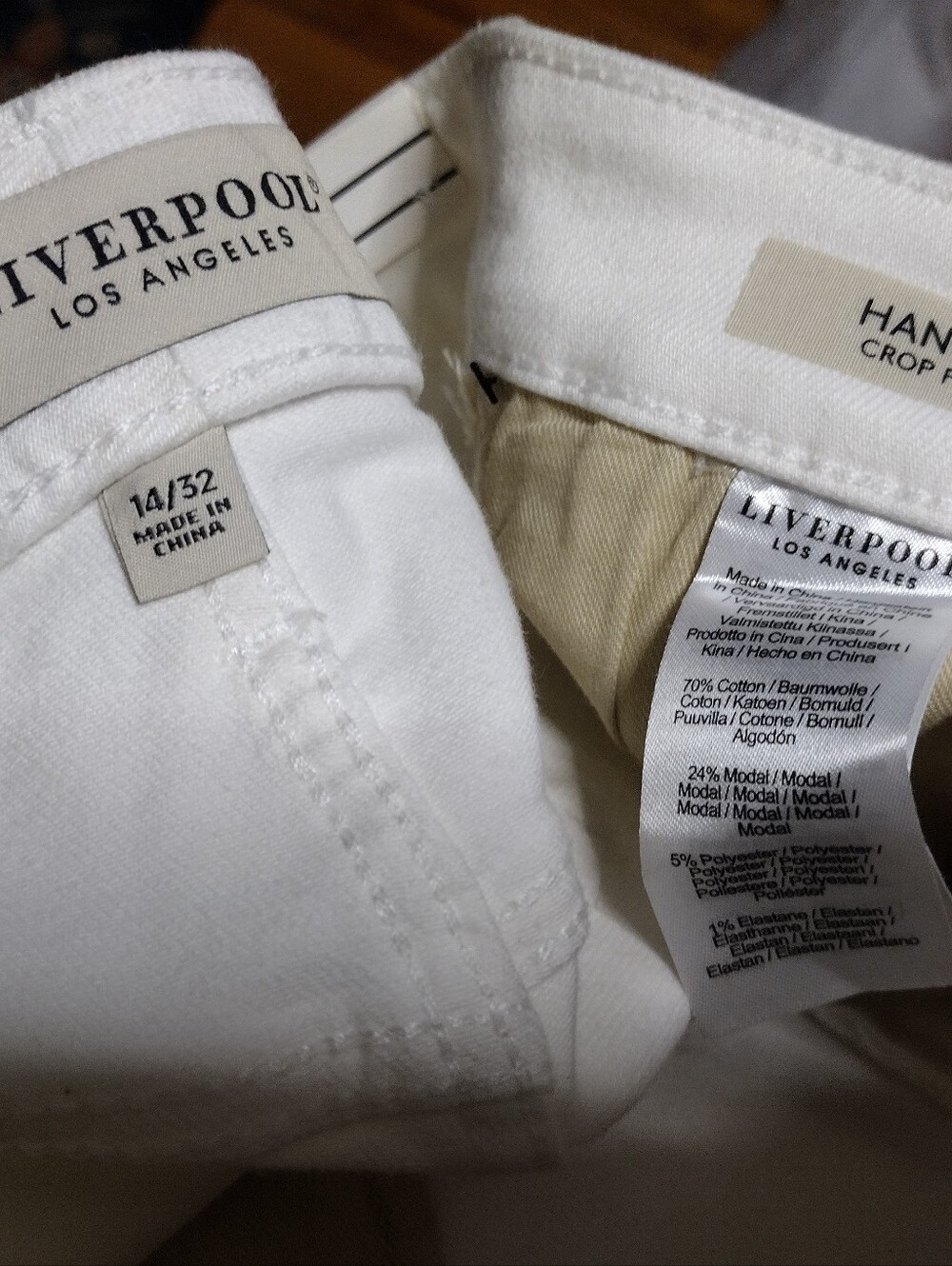 NEW Liverpool Hannah Crop Flare White Jeans - Picture 4 of 4